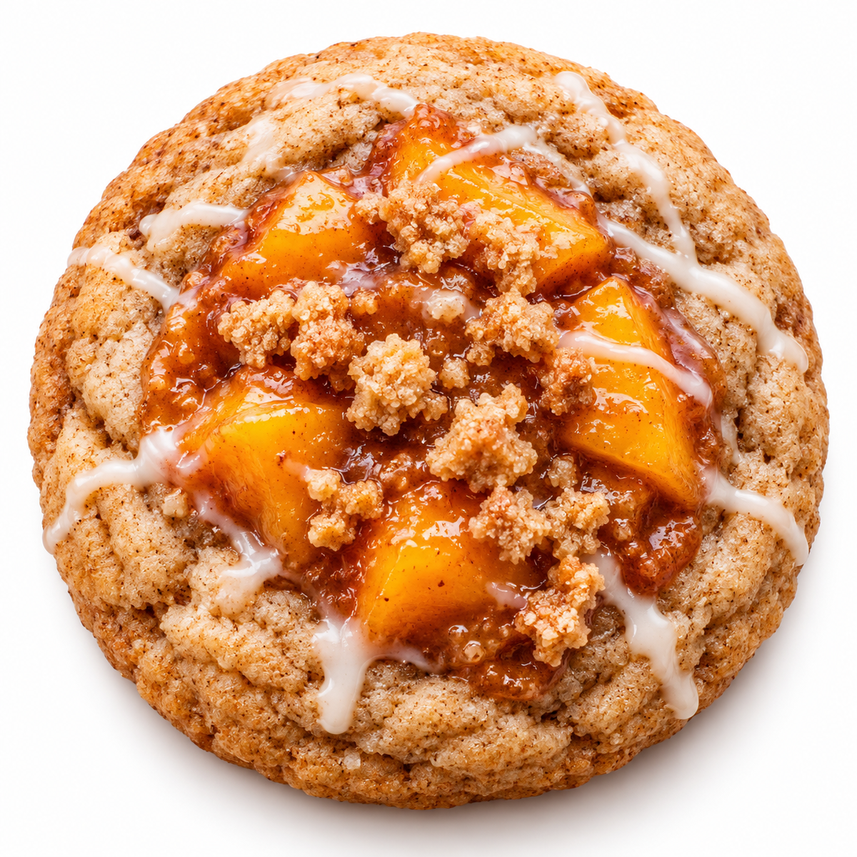 Brown butter peach cobbler cookies